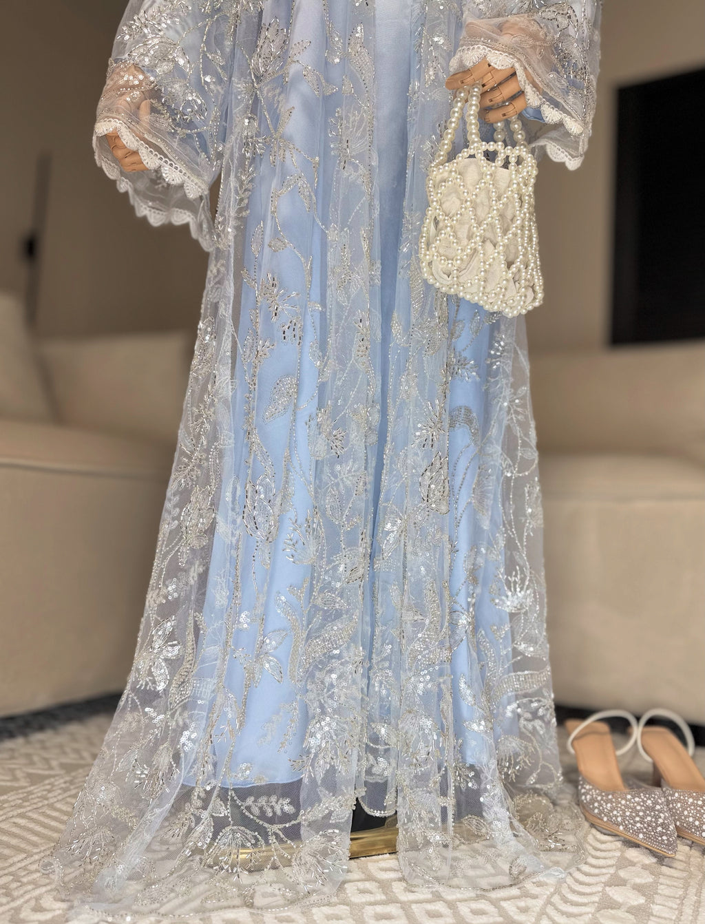 Éclat Royal - Sky Blue Abaya
