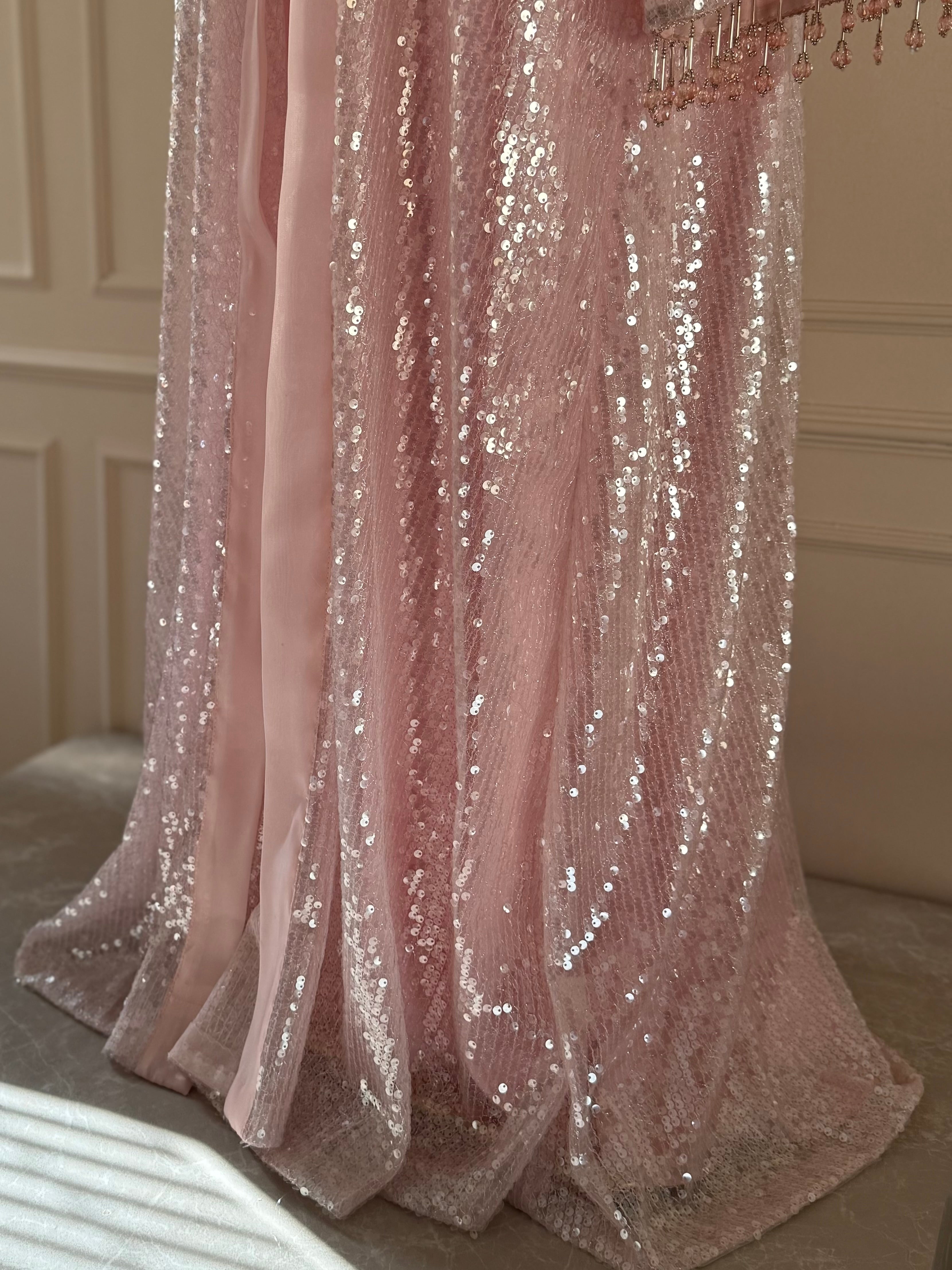 ROSE SKY - Pink Modest Wedding Abaya