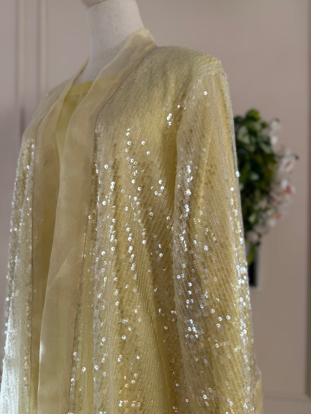 FIRST LIGHT - Pastel Yellow Luxury Abaya