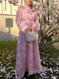 Rêve Floral Abaya – Rose Bloom