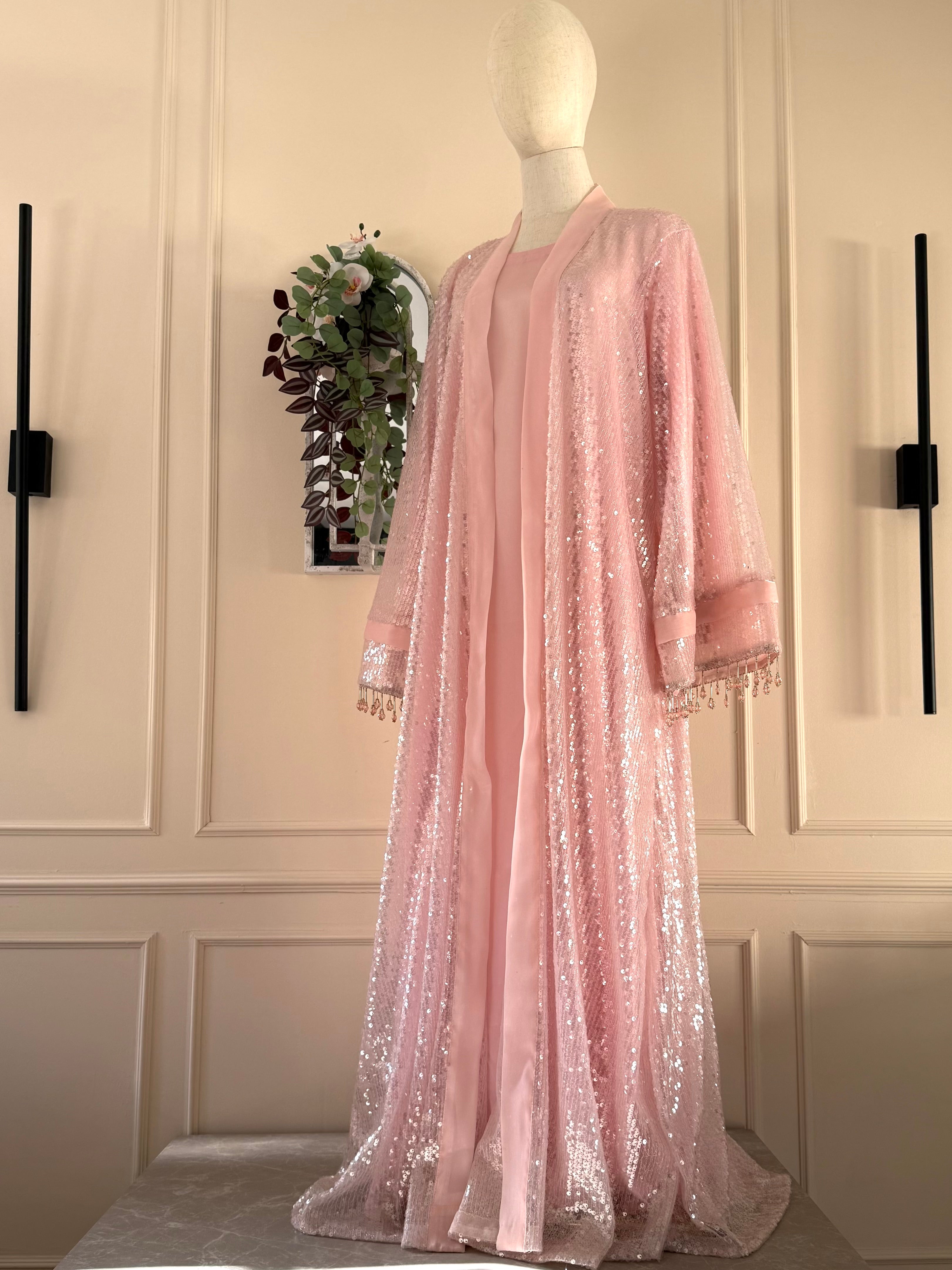 ROSE SKY - Pink Modest Wedding Abaya