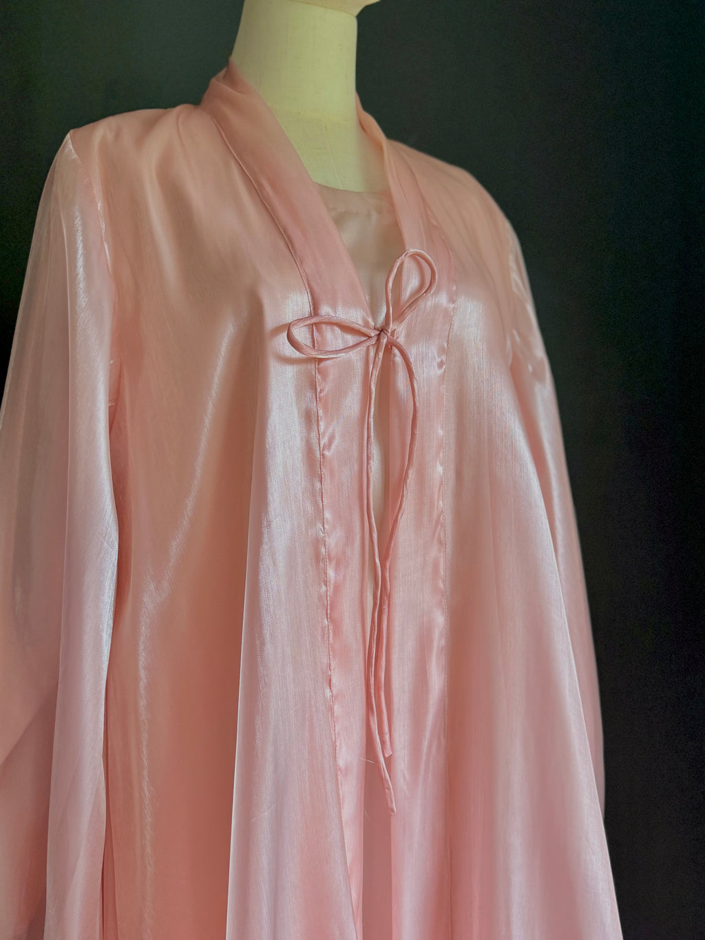 Blush Petal Abaya | Sheesha Silk with Beaded Lace Sleeves & Satin Lining