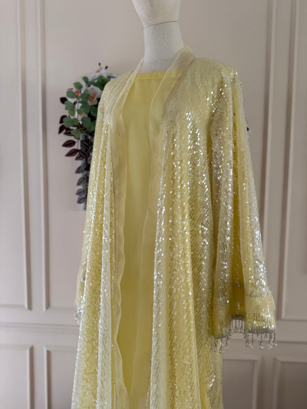 FIRST LIGHT - Pastel Yellow Luxury Abaya