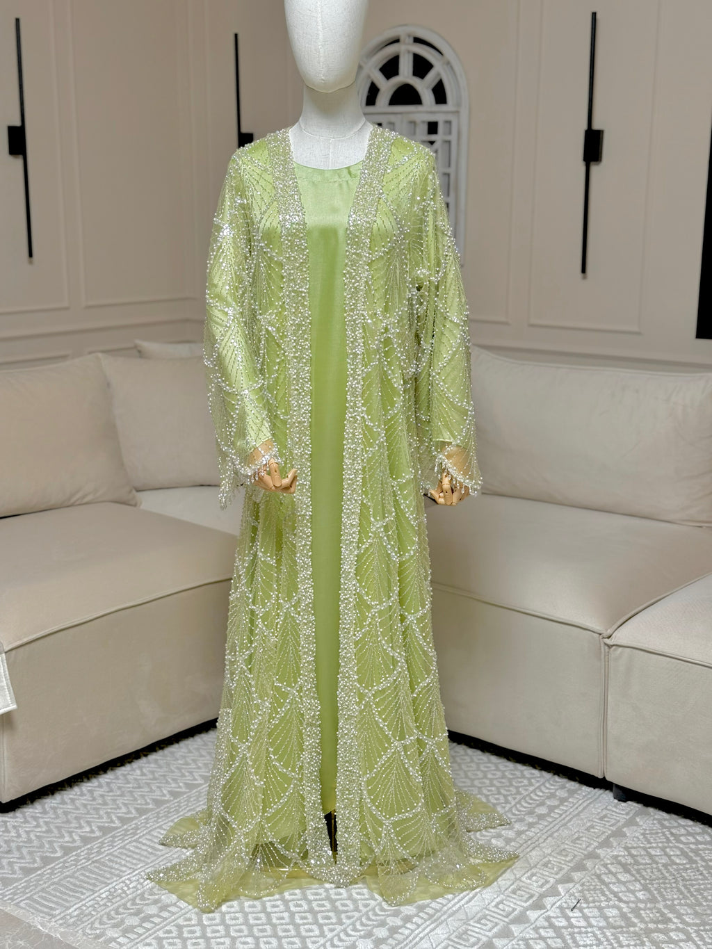 Éclat Royal - Lime Green Abaya