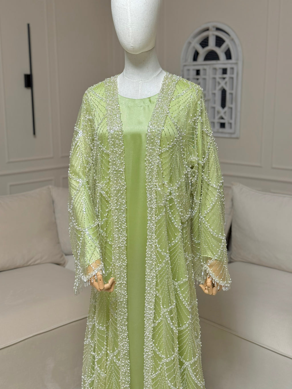 Éclat Royal - Lime Green Abaya