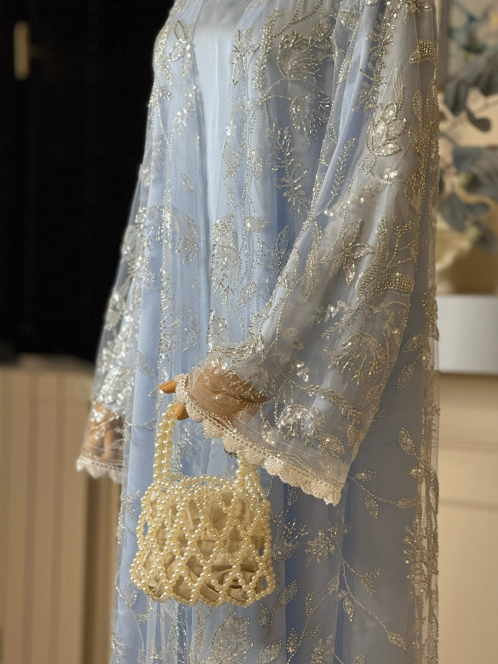 Éclat Royal - Sky Blue Abaya